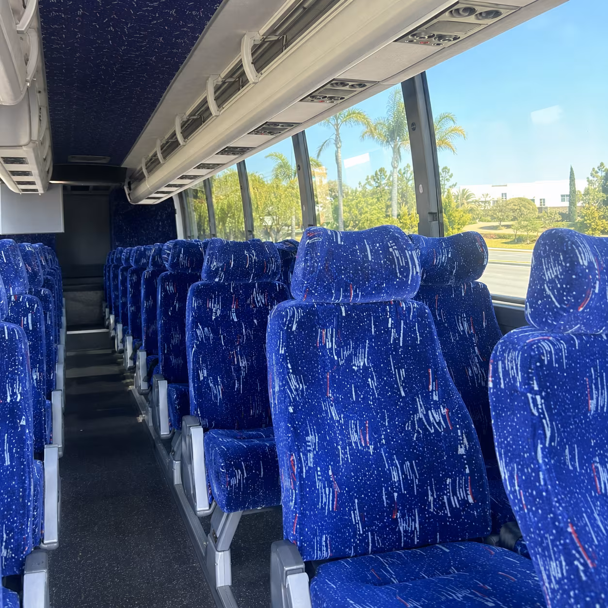 fremont charter bus rental interior