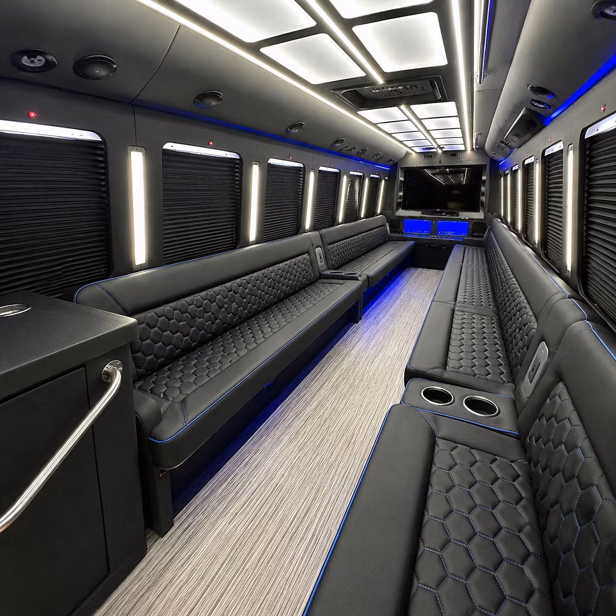 salinas party bus rental interior